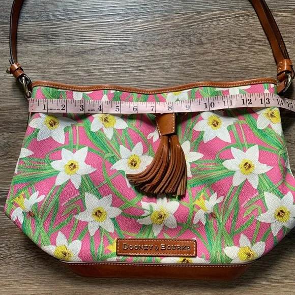 Dooney & Bourke Pink Daffodil Drawstring Purse